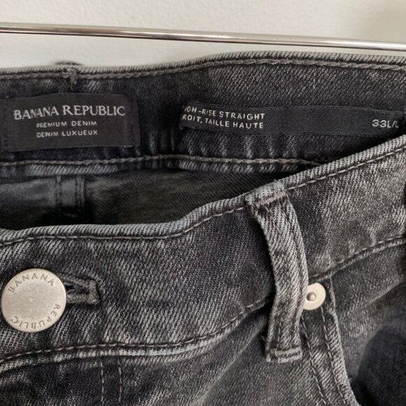 Banana Republic Super High-Rise Straight-Fit Ankle Jeans 33 / 16 Long NWT - Picture 8 of 9